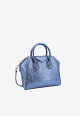 Givenchy Mini Antigona Laminated Leather Shoulder Bag Blue BB50TNB24A_410