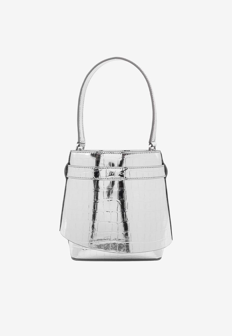 Givenchy Shark Lock Bucket Bag Silver BB50WGB249_934