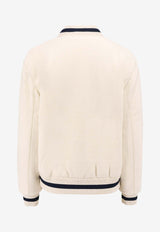 Givenchy Embroidered-Logo Bomber Jacket White BW00PM4ZMR_131