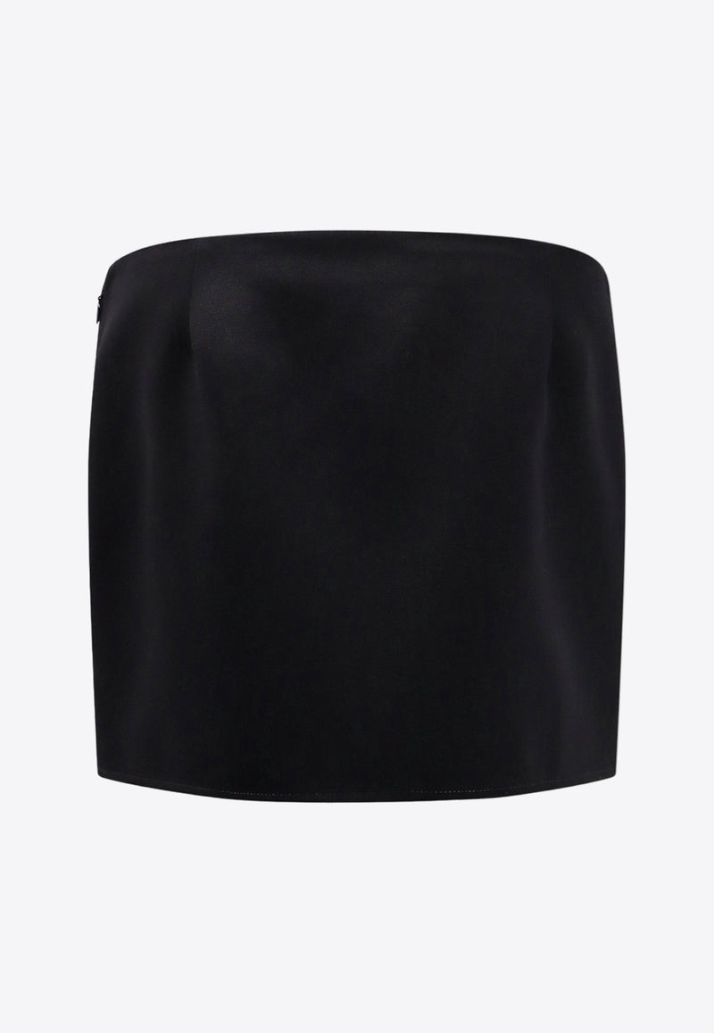 Givenchy 4G Logo Grain De Poudre Wool Mini Skirt Black BW40W915CT_001