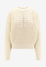 Givenchy 4G Crochet Knit Sweater Cream BW90RF4ZN0_100