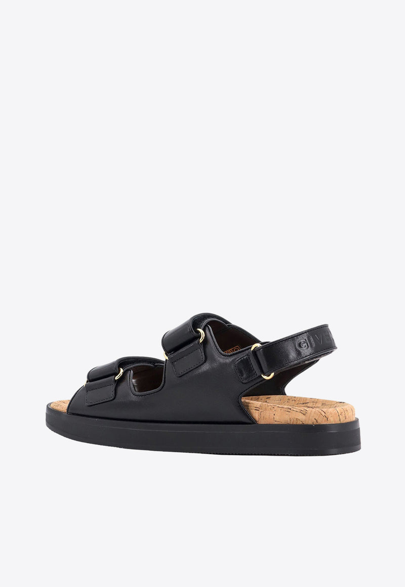 Givenchy 4G Logo Leather Sandals Black BE3087E24C_001
