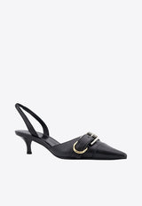 Givenchy Voyou 45 Slingback Leather Pumps Black BE308XE257_001