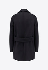 Dries Van Noten Double-Breasted Wool Blend Coat Black 2420102069223_900