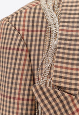 Dries Van Noten Checked Wool Blazer Brown 2420104219048_701