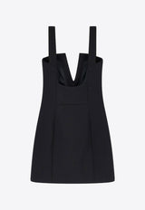 Givenchy V-neck Crepe Mini Dress Black BW227G14SD_001