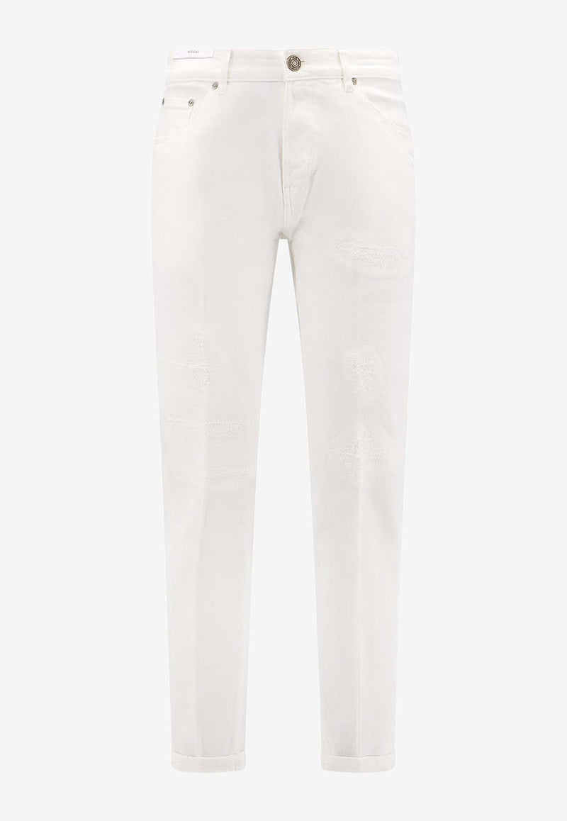 PT Torino Straight-Leg Distressed Jeans White C5TJ05B20BASOA14_CC18