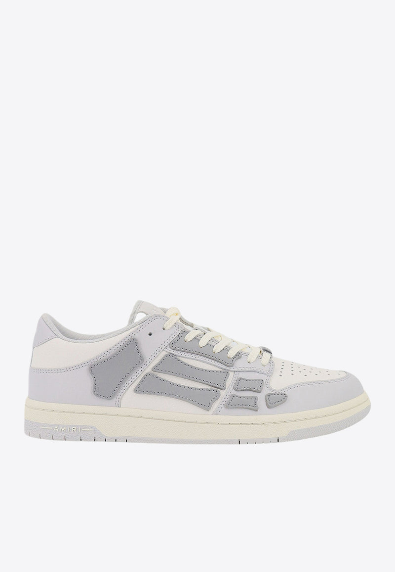 Amiri Skel Leather Low-Top Sneakers Gray AMFOSR1052_GREY