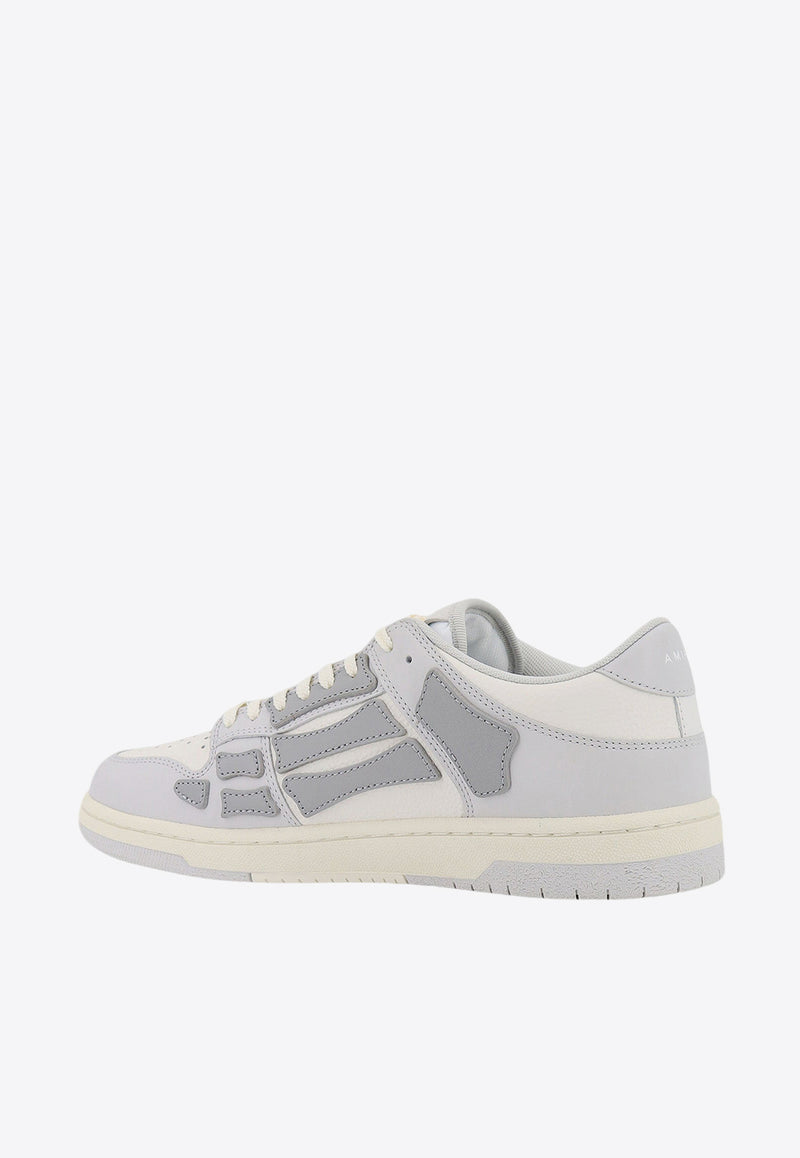 Amiri Skel Leather Low-Top Sneakers Gray AMFOSR1052_GREY