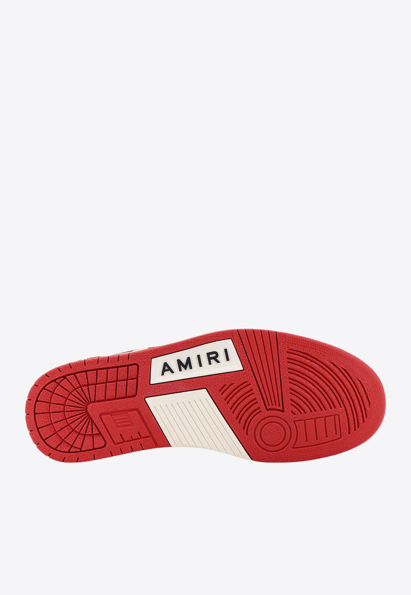 Amiri Collegiate Skel Low-Top Sneakers Red AMFOSR1030_REDWHITE