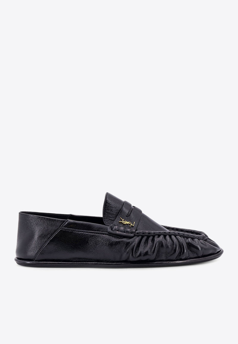 Saint Laurent Le Loafer Calf Leather Penny Slippers Black 800724AA00K_1000