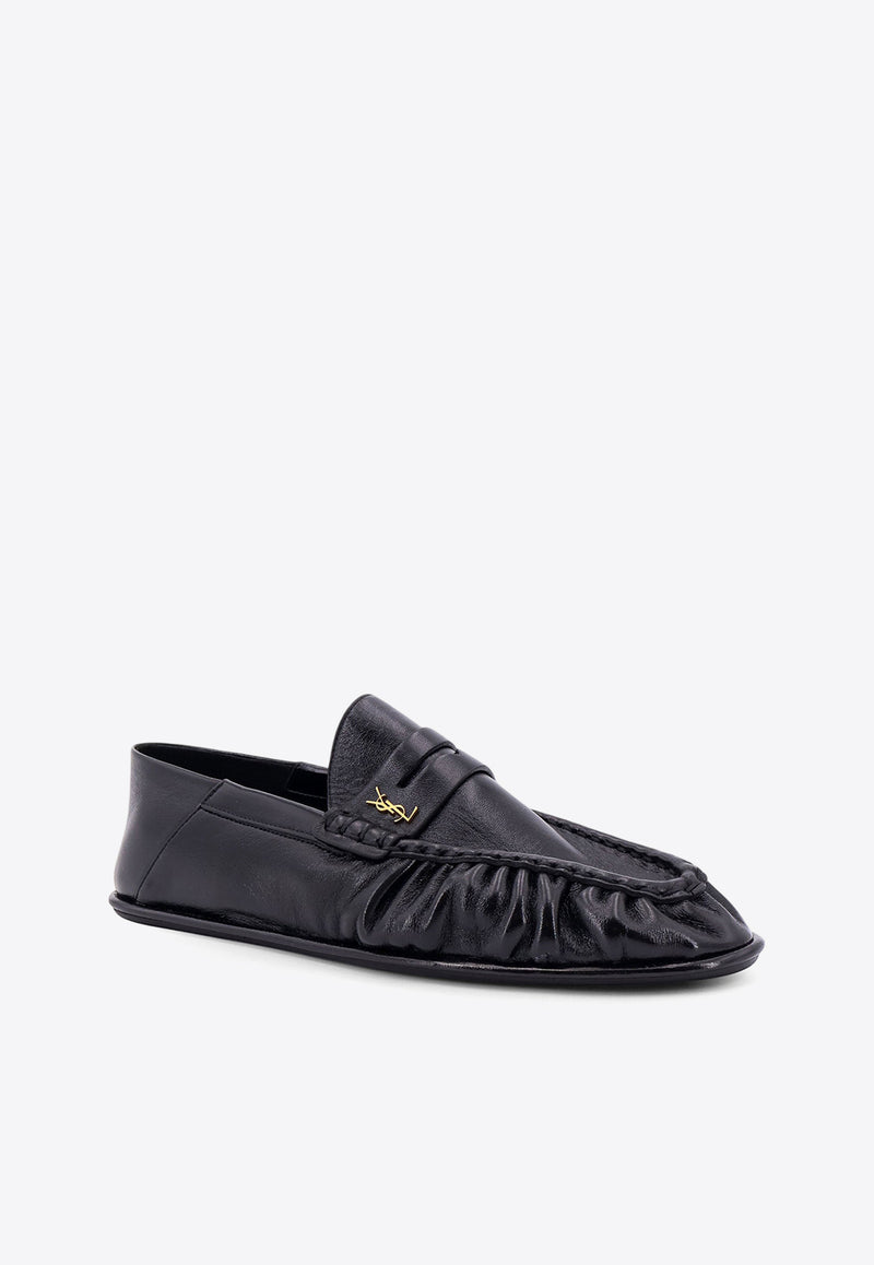 Saint Laurent Le Loafer Calf Leather Penny Slippers Black 800724AA00K_1000