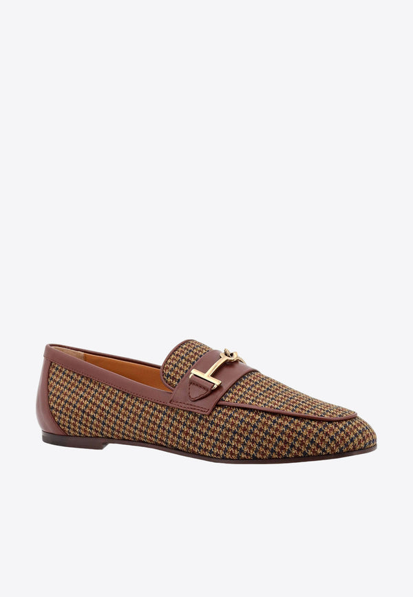 Tod's Pied De Poule Loafers Brown XXW79A0HM60TMJ_XXAZ