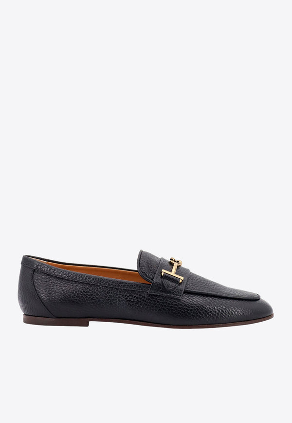 Tod's Metal Chain Leather Loafers Black XXW79A0HM60MBW_B999