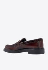 Tod's Perforated Patent Leather Loafers Burgundy XXW20L0IM50SHA_R810