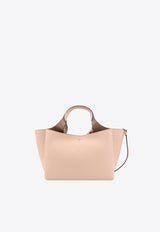 Tod's Mini T Timeless Tote Bag in Grained Leather Beige XBWAPAFL100QRI_2L07