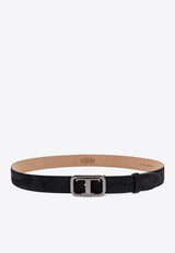 Tod's T Monogram Suede Belt Black XCMCQR70100GRC_B999