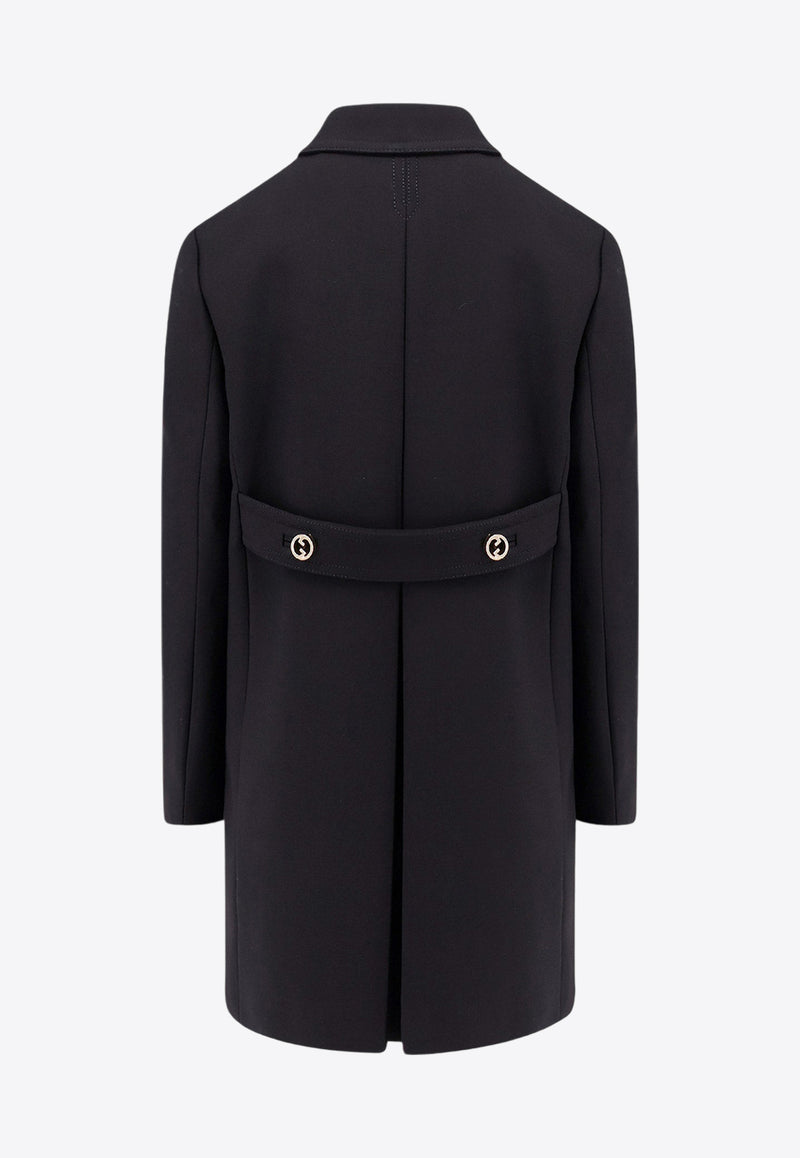 Gucci Wool Double-Breasted Coat Black 789891ZAQWY_1000