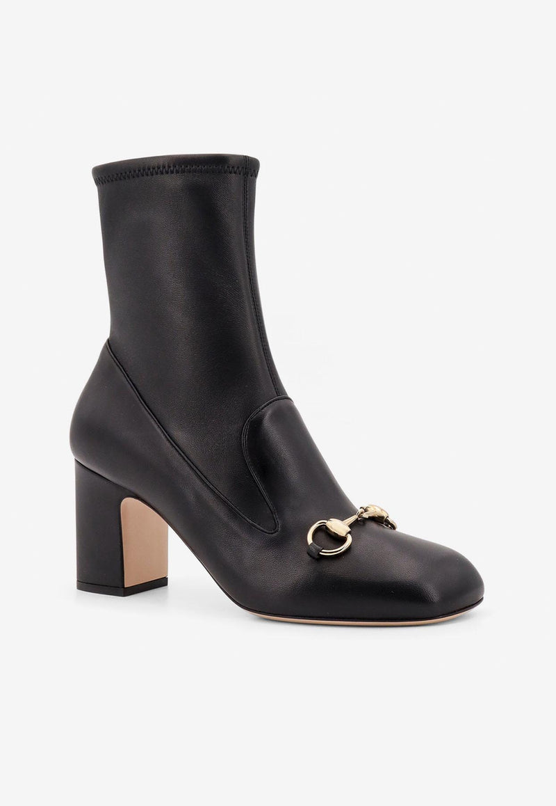 Gucci 80 Lady Horsebit Ankle Boots Black 794334AADP3_1000