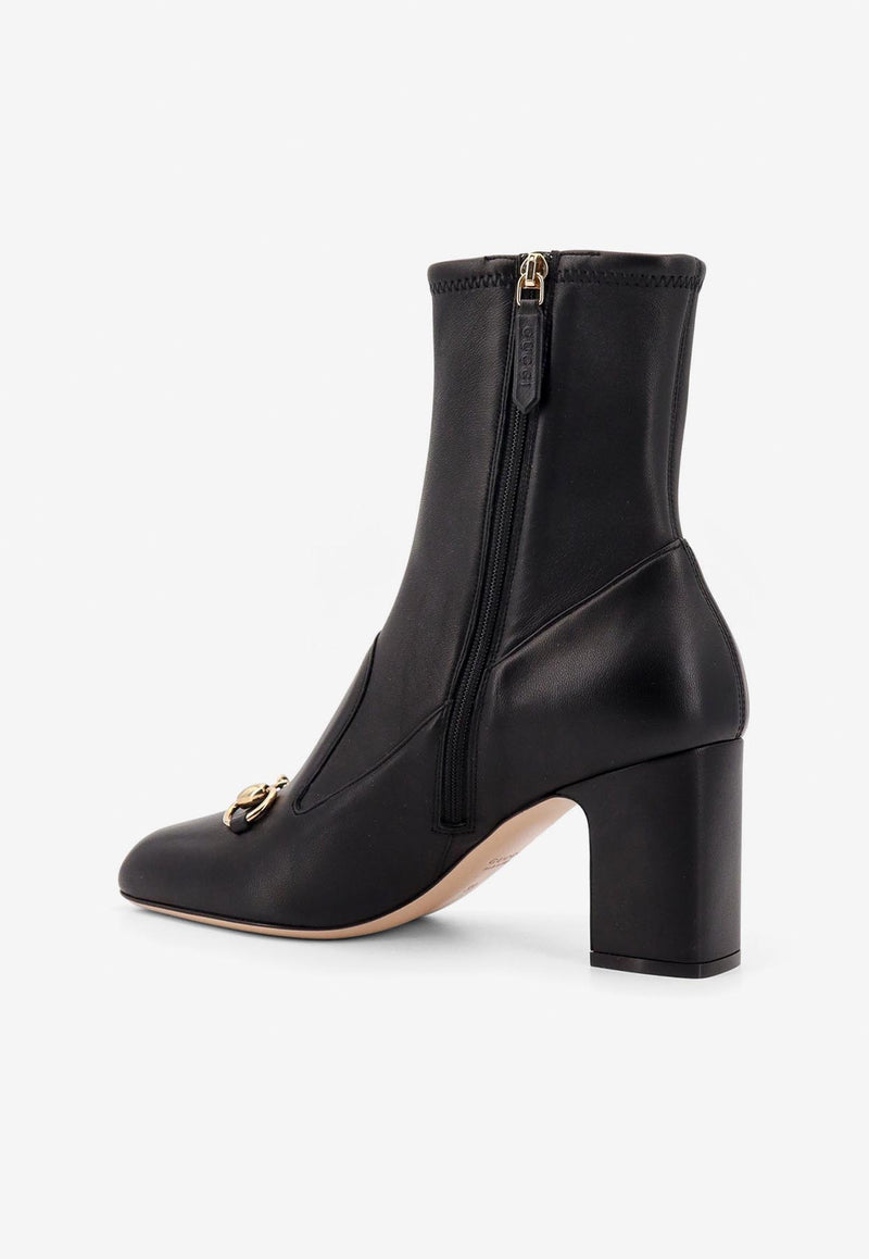 Gucci 80 Lady Horsebit Ankle Boots Black 794334AADP3_1000