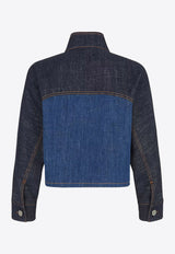 Fendi Two-Tone Denim Jacket Blue FLF793AT1A_F1PNC