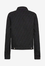 Fendi FF Jacquard Denim Jacket Black FLF799AT1B_F0GME