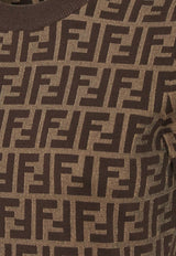 Fendi FF Monogram Knit Top Brown FZXC72ASJT_F0GGE