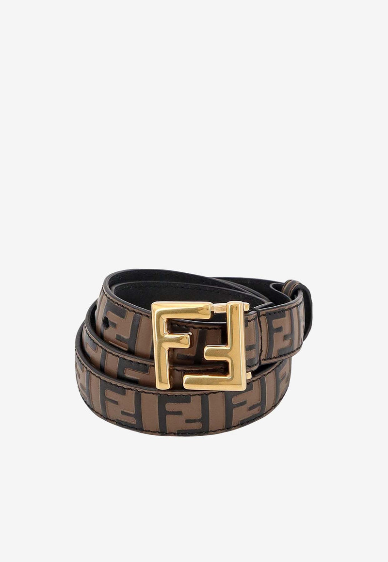 Fendi FF Jacquard Leather Belt Black 8C0648AQ1J_F1N1Y