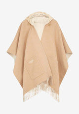 Fendi Wool-Blend Hooded Poncho Beige FXT497A2OH_F0AX0