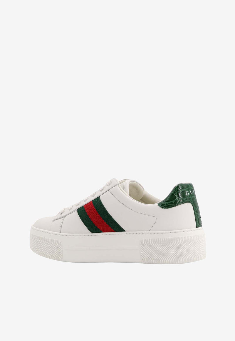 Gucci Ace Web Low-Top Sneakers White 791399AACAG_9055