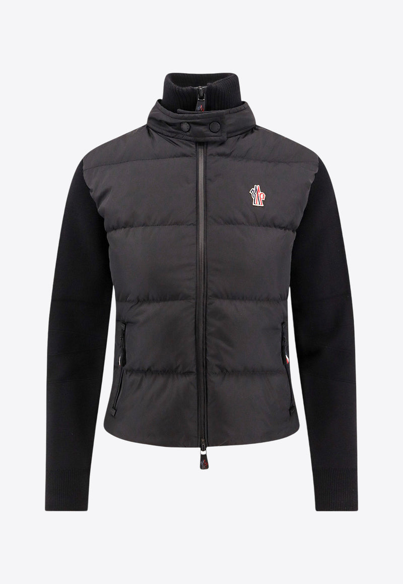 Moncler Grenoble Logo Patch Nylon and Wool Zip-Up Jacket Black 0989B00004M1122_999