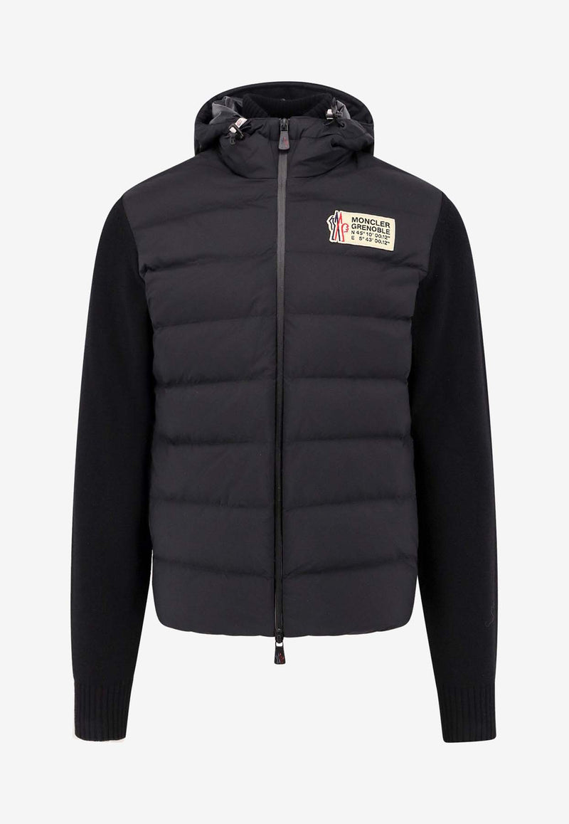 Moncler Grenoble Logo Patch Quilted Down Jacket Black 0979B00015M1122_999