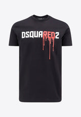 Dsquared2 Logo Print Crewneck T-shirt Black S74GD1328S23009_900