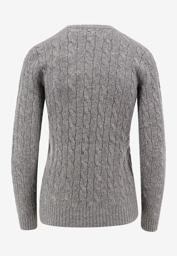 Polo Ralph Lauren Cable Knit Wool and Cashmere Sweater Gray 211910422_013