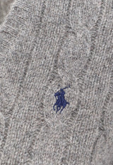 Polo Ralph Lauren Cable Knit Wool and Cashmere Sweater Gray 211910422_013