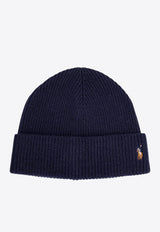 Polo Ralph Lauren Logo Embroidered Wool Beanie Blue 449959337_005