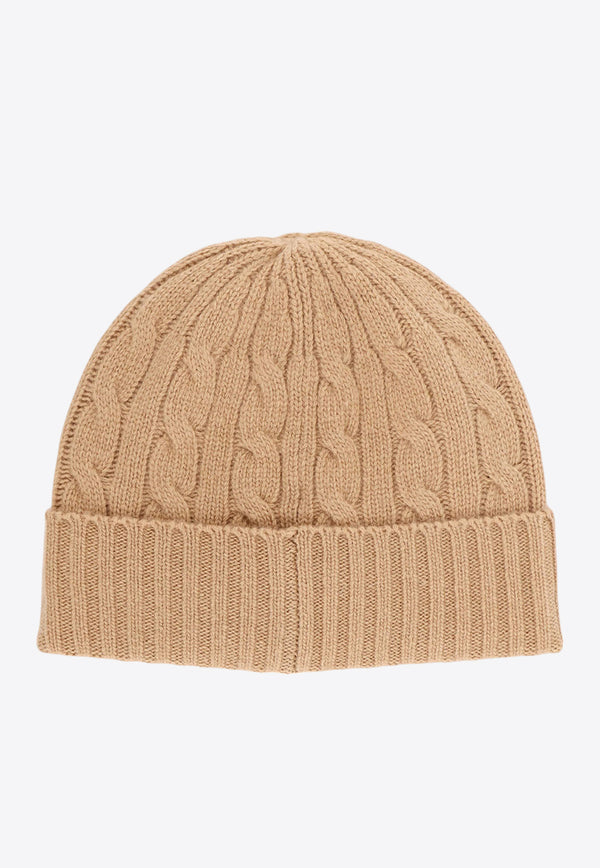 Polo Ralph Lauren Logo Embroidered Wool Beanie Beige 449959346_005