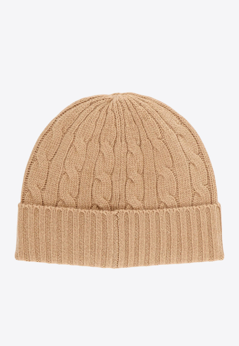 Polo Ralph Lauren Logo Embroidered Wool Beanie Beige 449959346_005