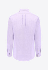 Polo Ralph Lauren Logo Embroidered Long-Sleeved Shirt Lilac 710805562_001