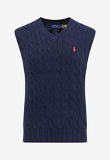 Polo Ralph Lauren Cable Knit V-neck Sweater Vest Blue 710860352_005