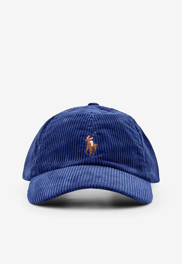 Polo Ralph Lauren Corduroy Logo Baseball Cap Blue 710880778_010