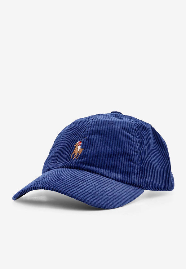 Polo Ralph Lauren Corduroy Logo Baseball Cap Blue 710880778_010