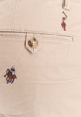 Polo Ralph Lauren Monogram Embroidered Straight-Leg Pants Beige 710884823_001