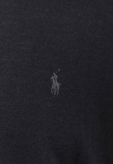 Polo Ralph Lauren Logo Embroidered Wool Sweater Black 710946143_004