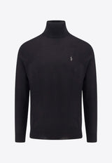 Polo Ralph Lauren Logo Embroidered High-Neck Sweater Black 710946145_002