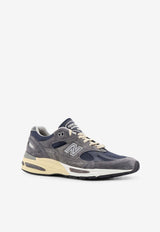 New Balance 991V2 Suede Low-Top Sneakers Blue U991GG2_GREY