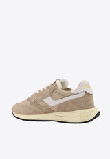 Autry Reelwind Nylon and Suede Low-Top Sneakers Beige WWLMNC08_WHITE