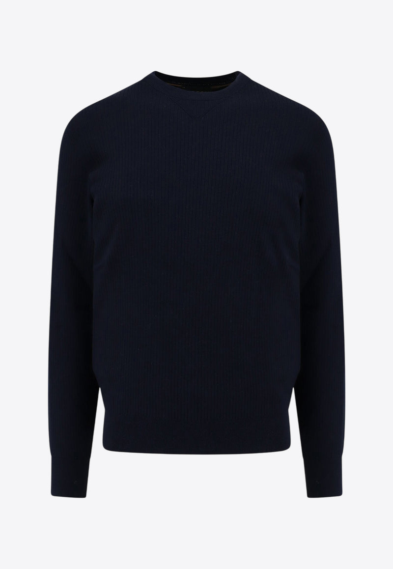 Hugo Boss Silk-Blend Crewneck Sweater Blue 50519566_404