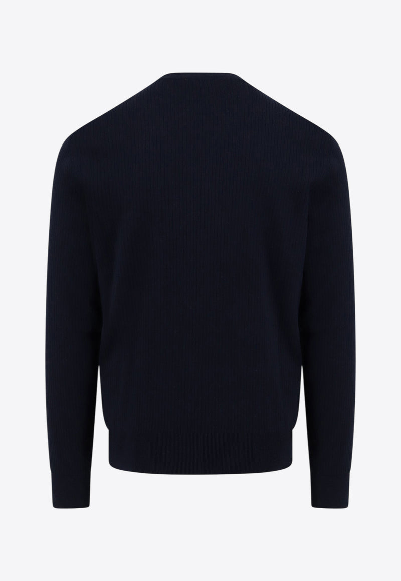 Hugo Boss Silk-Blend Crewneck Sweater Blue 50519566_404