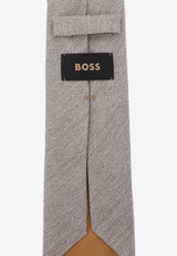 Hugo Boss Wool-Blend Pointed Tie Gray 50527558_072